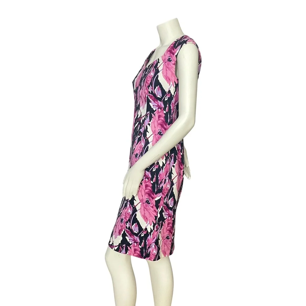 Talbots Sheath Dress Floral Print Size 4 Colorful Professional Office Garden